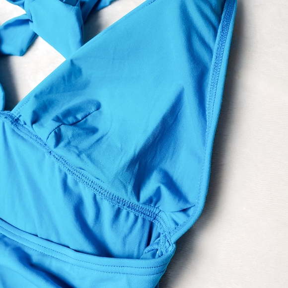 DKNY Runched Halter Tankini Bikini Swim Top - Picture 4 of 4